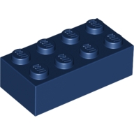 Lego kostka (kostička) 2x4, tmavě modrá (4264581, 4530029)
